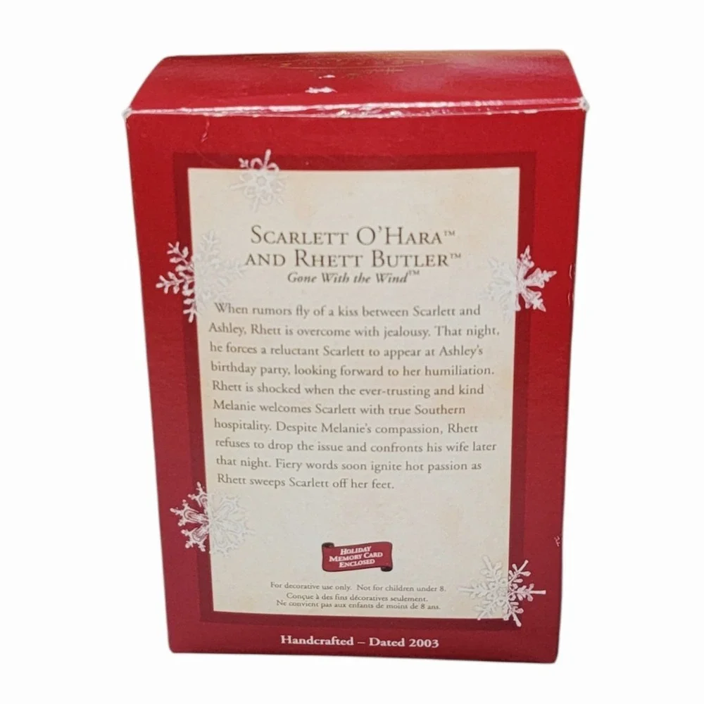 Hallmark Keepsake Gone With The Wind Scarlett O'Hara Rhett Butler Ornament‎ 2003